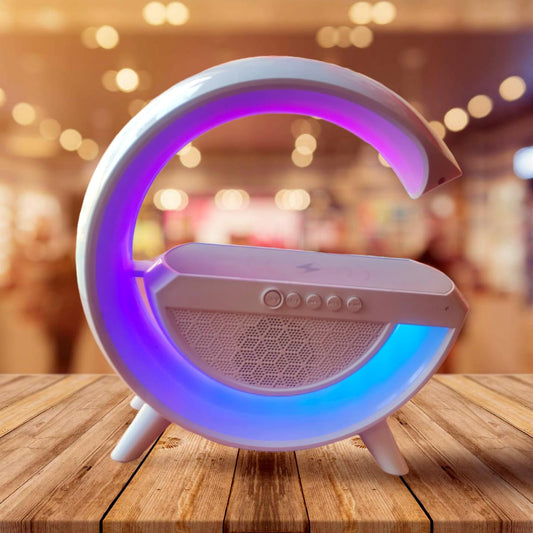 5025G-Shape LED Wireless Charging Speaker Lamp