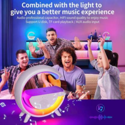 5025G-Shape LED Wireless Charging Speaker Lamp