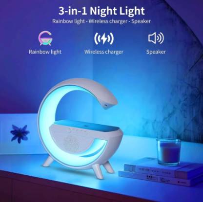5025G-Shape LED Wireless Charging Speaker Lamp