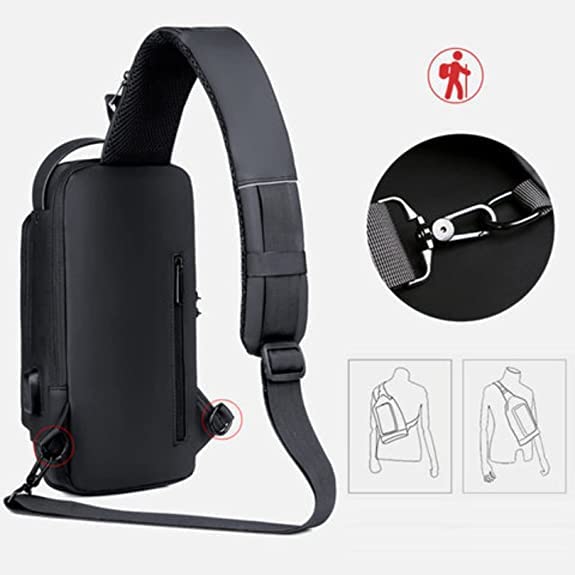 3484Shoulder bag with USB charging