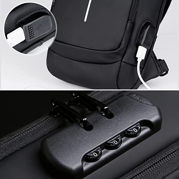 3484Shoulder bag with USB charging