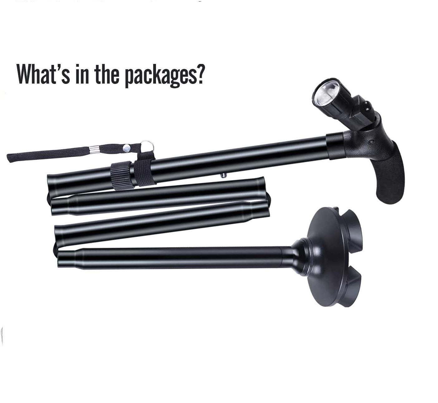 7457Walking Stick Collapsible with Led Light