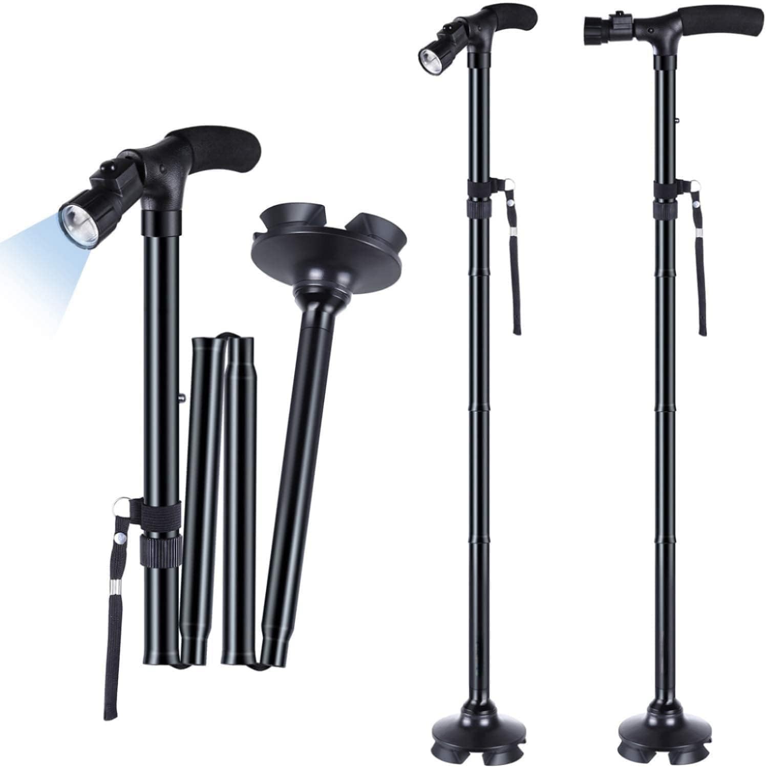 7457Walking Stick Collapsible with Led Light